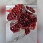 باکس شمع گل‌های دست‌ساز لومن ولوت 1
