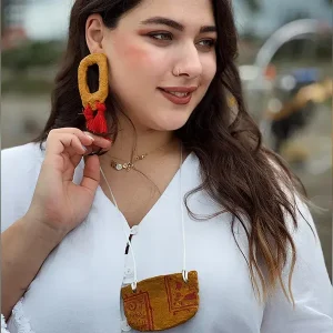 ست گوشواره و گردنبند مدل شوق بهار گالری لومن شاخص