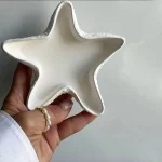 ظرف دکوری مدل ستاره دریایی رنگ سفید گالری لومن 11