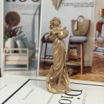 مجسمه سنگی مدل زن چنگ نواز-لومن-شاخص