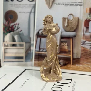 مجسمه سنگی مدل زن چنگ نواز-لومن-شاخص