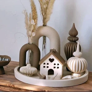 ست دکوری سنگی مدل کلبه نور لومن شاخص