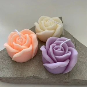 شمع دکوری مدل گل رز غنچه لومن شاخص