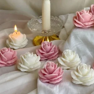 شمع دکوری مدل گل رز هلندی لومن شاخص