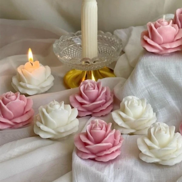 شمع دکوری مدل گل رز هلندی لومن شاخص