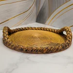 سینی دکوری مدل حصیری لومن 12