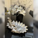 ظرف پذیرایی پری دریایی طرح فلز نقره ای لومن 1