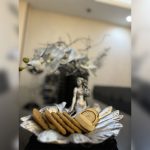 ظرف پذیرایی پری دریایی طرح فلز نقره ای لومن 13