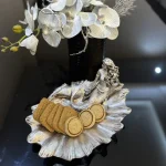 ظرف پذیرایی پری دریایی مدل فلز نقره ای لومن شاخص
