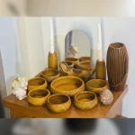 ظروف هفت سین عسلی مدل چوبی لومن 16