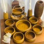 ظروف هفت سین عسلی مدل چوبی لومن شاخص
