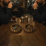 زیرسیگاری اسکلت طرح چوب گالری هنر لومن شاخص