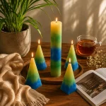 شمع اشکال هندسی آبرنگ گالری هنر لومن شاخص