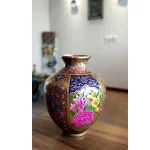گلدان مسی نقاشی آب طلا مدل 10 لومن شاخص