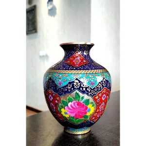 گلدان مسی نقاشی آب طلا مدل 4 لومن شاخص