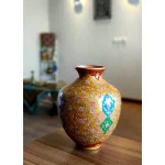 گلدان مسی نقاشی آب طلا مدل 6 لومن شاخص