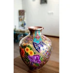 گلدان مسی نقاشی آب طلا مدل 8 لومن شاخص