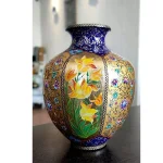 گلدان مسی نقاشی آب طلا مدل 9 لومن شاخص