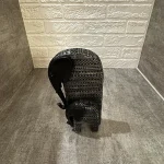 مجسمه فیل ایستاده مادر فرزند رنگ مشکی ذغالی لومن 11